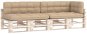 SHUMEE Podušky na pohovku z palet 5 ks, 12 × 80 × 120 cm, béžová - Polstr