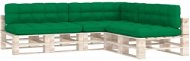 SHUMEE Podušky na pohovku z palet 7 ks, 12 × 80 × 120 cm, zelená - Polstr