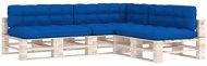 SHUMEE Podušky na pohovku z palet 7 ks, 12 × 80 × 120 cm, královská modrá - Polstr
