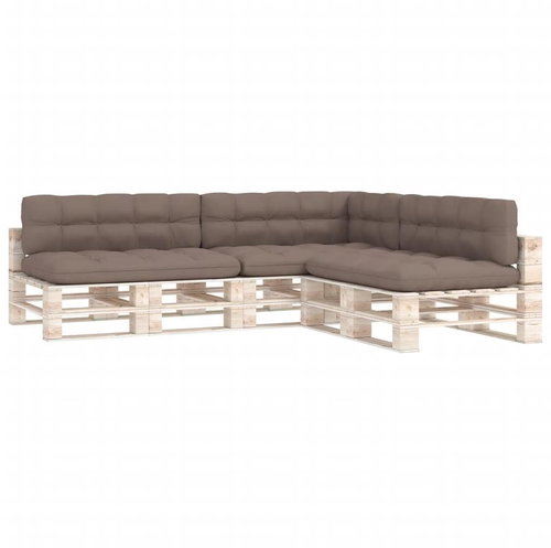 SHUMEE Podušky na pohovku z palet 7 ks, 12 × 80 × 120 cm, taupe - Polstr - Main image