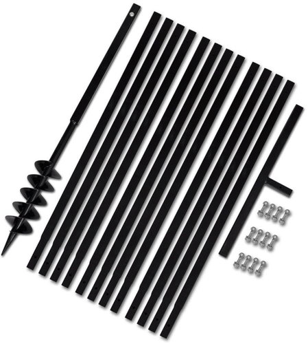Zemní vrták s rukojetí 100 mm, s nástavci 13 m, ocel - Ruční vrták - Main image