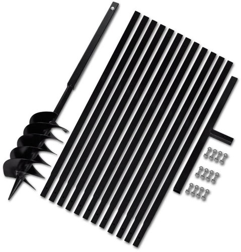 Zemní vrták s rukojetí 150 mm, s nástavci 13 m, ocel - Ruční vrták - Main image