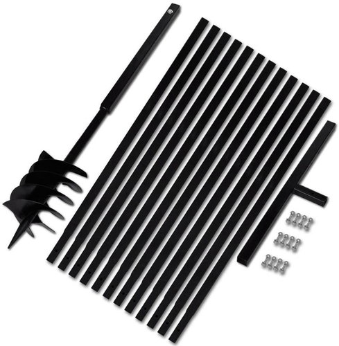Zemní vrták s rukojetí 180 mm, s nástavci 13 m, ocel - Ruční vrták - Main image