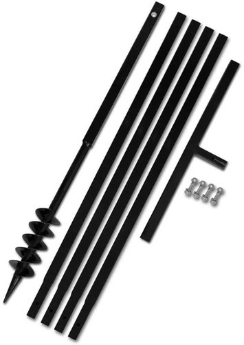 Zemní vrták s rukojetí 80 mm, s nástavci 5 m, ocel - Ruční vrták - Main image