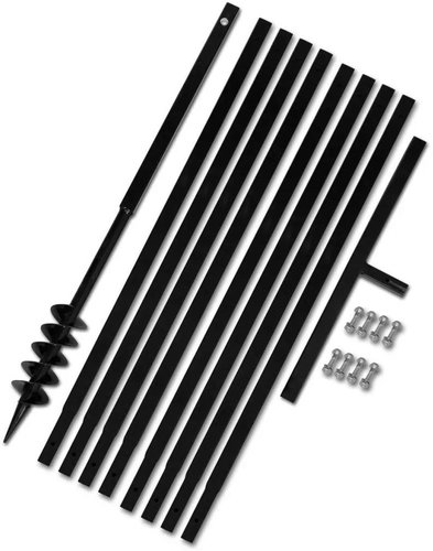Zemní vrták s rukojetí 80 mm, s nástavci 9 m, ocel - Ruční vrták - Main image