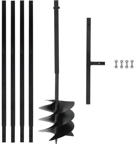 Zemní vrták s rukojetí 250 mm s prodlužovací trubkou 4 m ocel - Ruční vrták - Main image