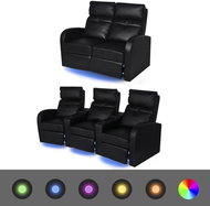 SHUMEE polohovací křeslo, textil, šedé, 329307 - Křeslo