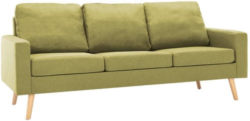 3místná pohovka zelená textil - Pohovka - Main image