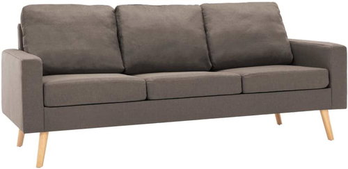 3místná pohovka taupe textil - Pohovka - Main image