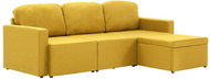 3místná modulární rozkládací pohovka žlutá textil - Pohovka