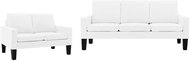 2dílná sedací souprava bílá umělá kůže - Sedací souprava