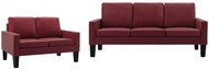 2dílná sedací souprava vínová umělá kůže - Sedací souprava