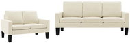 2dílná sedací souprava krémová umělá kůže - Sedací souprava