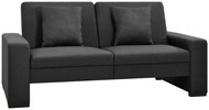Rozkládací pohovka tmavě šedá textil - Pohovka