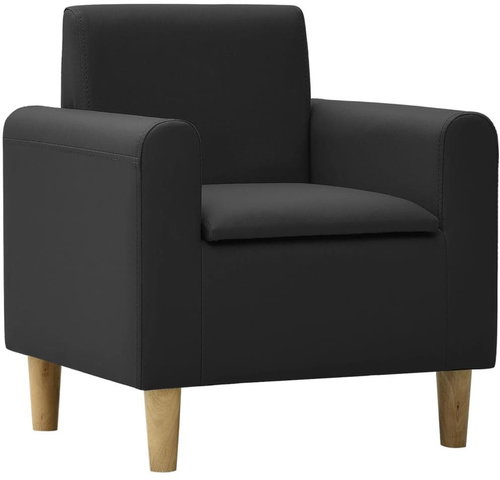 Dětské křeslo černé umělá kůže - Children's Chair - Main image
