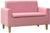 2 seater child seat pink faux leather - Children's sofa