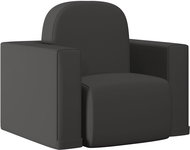 Dětské křeslo 2 v 1 černé umělá kůže - Children's Chair