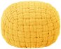 Seating pouf knitted mustard yellow 50 × 35 cm cotton - Pillow Seat