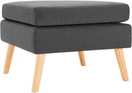 Podnožka tmavě šedá textil - Footstool