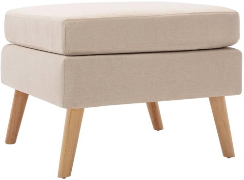 Podnožka krémová textil - Footstool - Main image