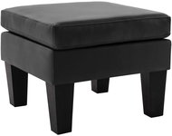 Podnožka černá umělá kůže - Footstool
