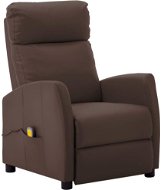 Masážní polohovací křeslo hnědé umělá kůže - Massage Chair