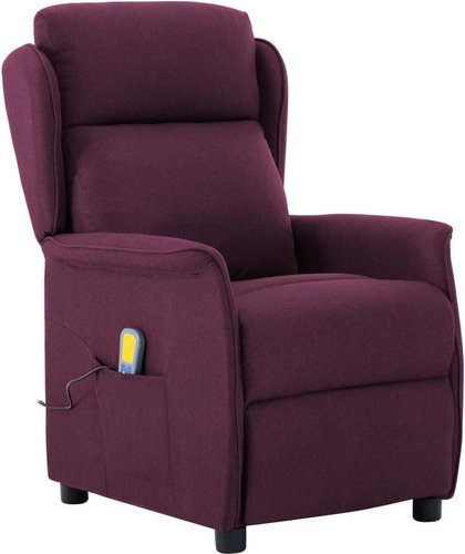 Masážní polohovací křeslo fialové textil - Massage Chair - Main image
