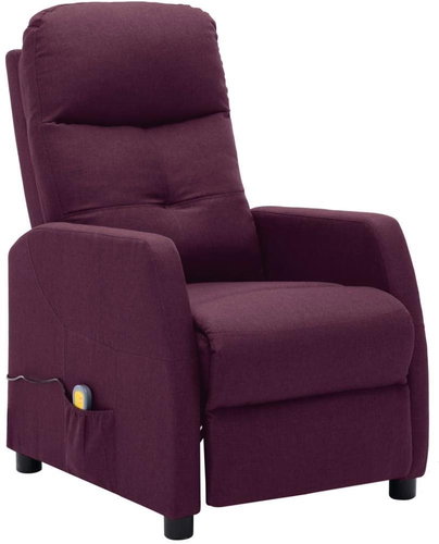 Masážní polohovací křeslo fialové textil - Massage Chair - Main image