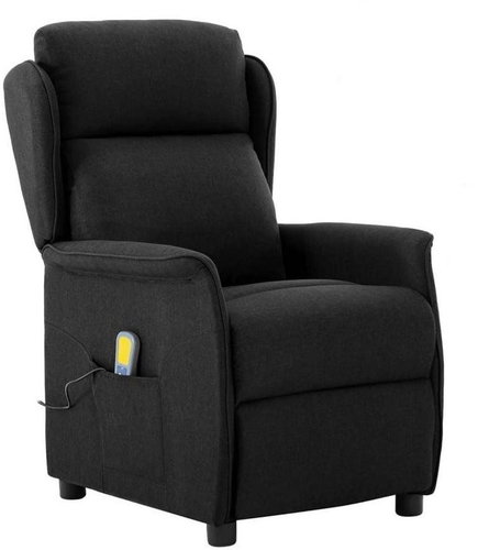 Elektrické masážní polohovací křeslo černé textil - Massage Chair - Main image