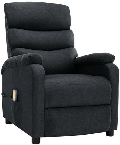 Elektrické masážní polohovací křeslo tmavě šedé textil - Massage Chair - Main image