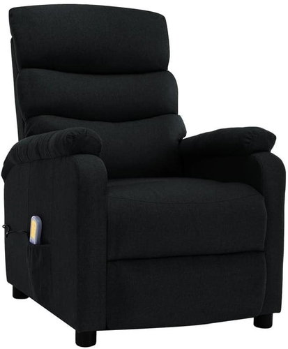 Elektrické masážní polohovací křeslo černé textil - Massage Chair - Main image