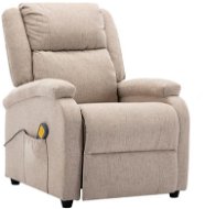 Elektrické masážní polohovací křeslo krémové textil - Massage Chair