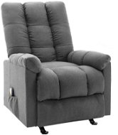 Elektrické masážní polohovací křeslo světle šedé textil - Massage Chair