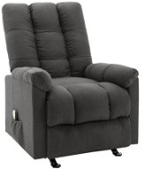 Elektrické masážní polohovací křeslo tmavě šedé textil - Massage Chair