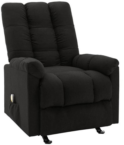 Elektrické masážní polohovací křeslo černé textil - Massage Chair - Main image
