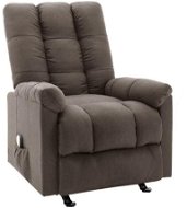 Elektrické masážní polohovací křeslo hnědé textil - Massage Chair