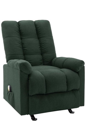 Elektrické masážní polohovací křeslo tmavě zelené textil - Massage Chair - Main image