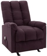 Elektrické masážní polohovací křeslo fialové textil - Massage Chair