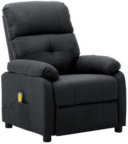 Elektrické masážní polohovací křeslo tmavě šedé textil - Massage Chair - Main image