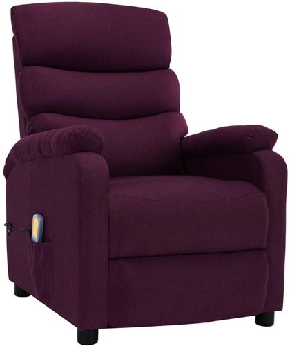 Masážní polohovací křeslo fialové textil - Massage Chair - Main image