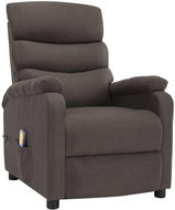 Masážní polohovací křeslo taupe textil - Massage Chair