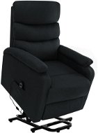 Zvedací masážní polohovací křeslo černé textil - Massage Chair