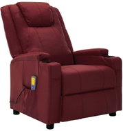 Massage recliner chair burgundy faux leather - Massage Chair