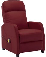 Masážní polohovací křeslo vínové umělá kůže - Massage Chair