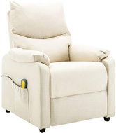 Massage reclining chair cream textile - Massage Chair
