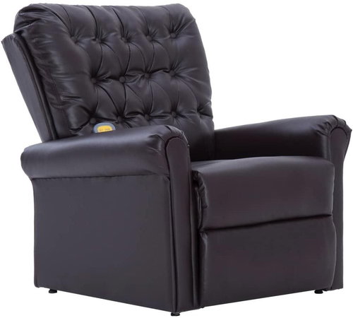 Polohovatelné masážní křeslo hnědé umělá kůže - Massage Chair - Main image