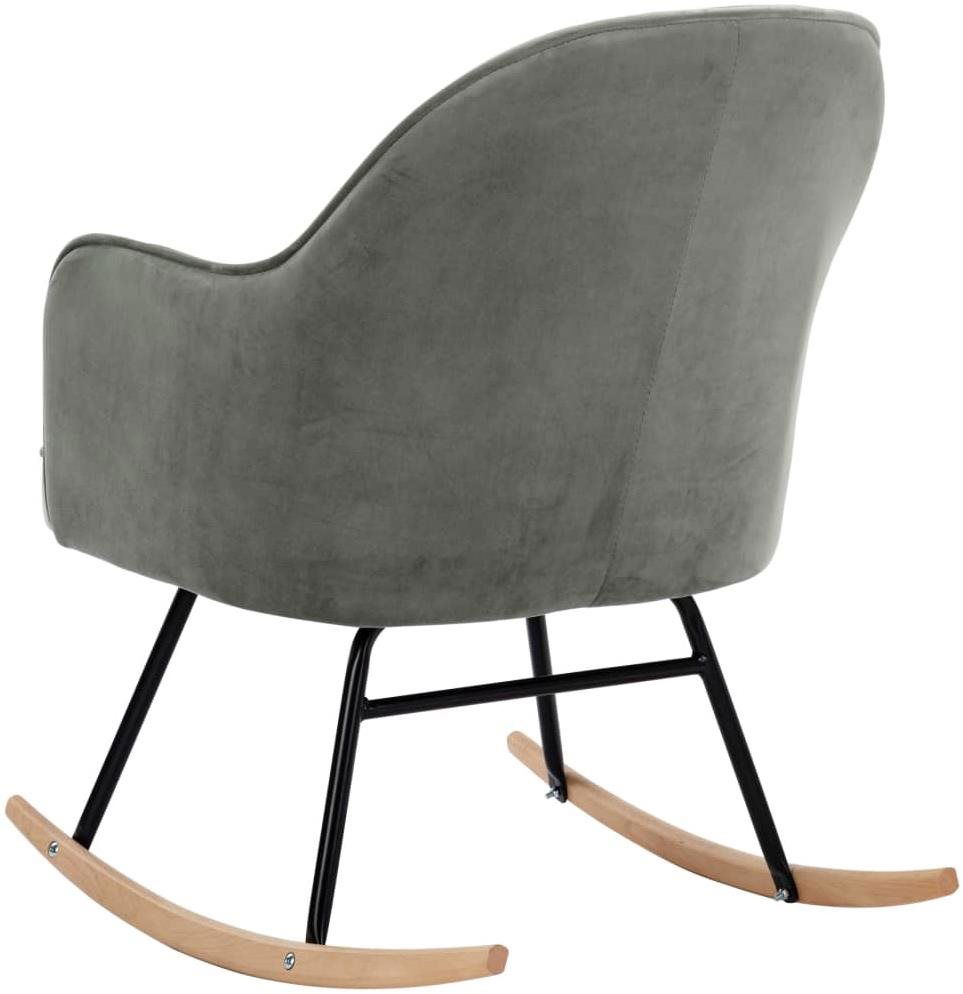 Grey velvet cheap rocking chair