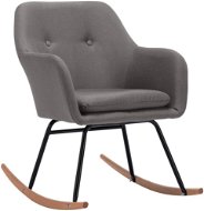 Rocking chair light grey textile - Rocking Chair