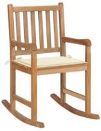 Rocking chair with cream cushion solid teak - Rocking Chair