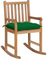 Rocking chair with green cushion solid teak - Rocking Chair